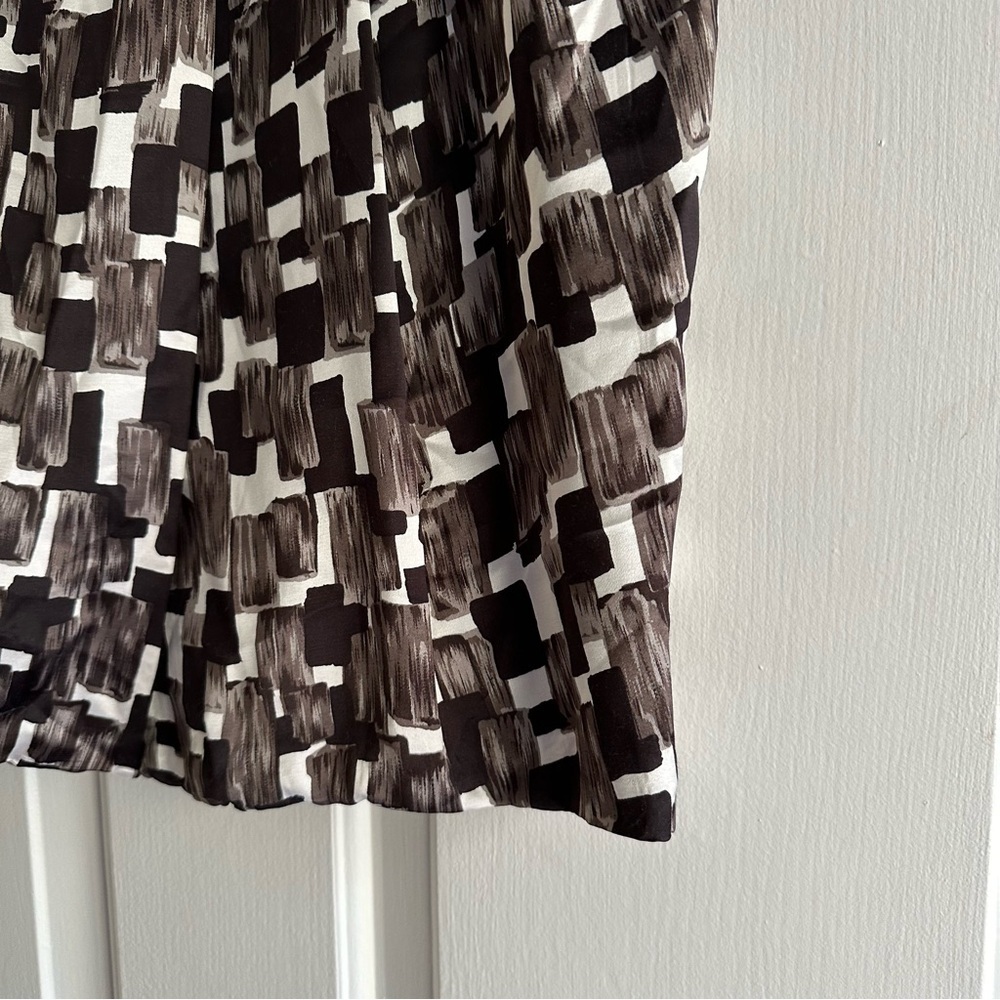 Lafayette 148 New York Graphic Brush Stroke Pocket Pencil Skirt Women's Size 4 - Picture 2 of 9